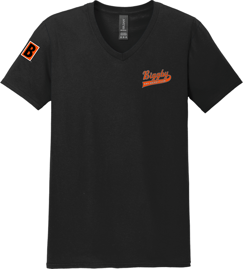 Biggby Coffee AAA Softstyle V-Neck T-Shirt