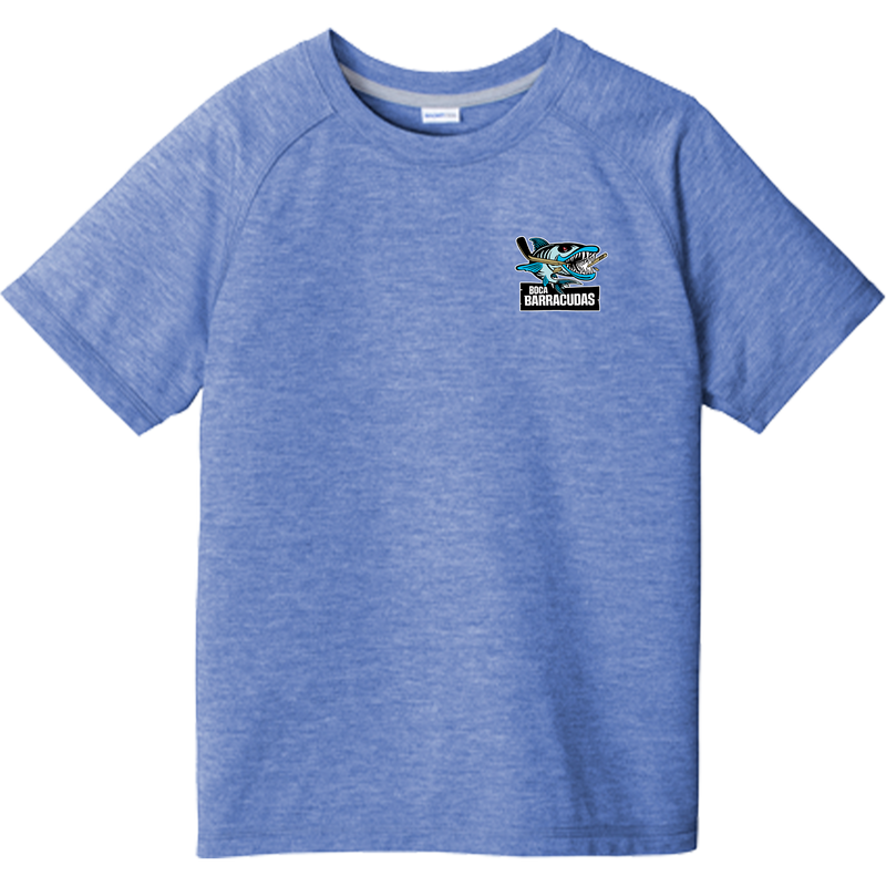 Boca Barracudas Youth PosiCharge Tri-Blend Wicking Raglan Tee